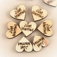 thumbnail image 7 of Yesbay Rustic Wooden 100pcs Wood Love Heart Stars Wedding Table Scatter Decoration Crafts,Wooden Pieces, 7 of 7