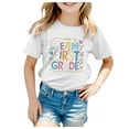 thumbnail image 2 of Ruyang FIRST GRADE Letter Printed Girls Kids Back To School T Shirt Short Sleeve Student School Tees 2025 Girls Shirts, 2 of 4