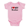 thumbnail image 2 of I Love My Sister Brother Baby Bodysuits Twinss Twins Clothes Gift (Pink, 12-18M), 2 of 5