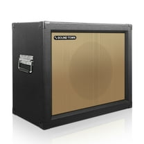 Sound Town 1 x 12 65W Guitar Speaker Cabinet with Birch Plywood Construction, Black Tolex, Wheat Cloth Grille (GUC112BK)