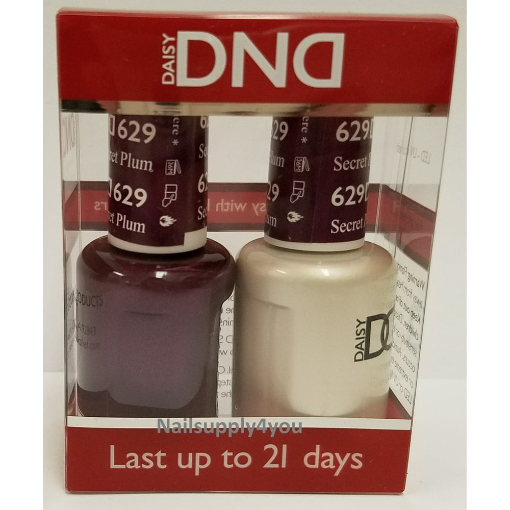 DND Nail Polish Gel & Matching Lacquer Set (629 Secret Plum