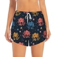 thumbnail image 2 of Picia cartoon doodle octopus Pattern Women's 2 in 1 Athletic Running Shorts High Waisted Workout Casual Gym Sweat Shorts with Comfy Liner Zipper Pockets-X-Large, 2 of 7