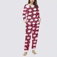 thumbnail image 5 of Vetsdori Fleece Pajamas Sets for Women Loungewear Nightwear Pockets Home Sleepwear Thick Thermal Warm Womens Pajamas 2 Pieces, 5 of 6