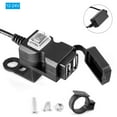 thumbnail image 2 of 12V Dual USB Port Motorcycle  Handlebar  5V 1A / 2.1A Adapter Phone Power Outlet, 2 of 7