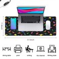 thumbnail image 5 of Long Mouse Pads for Desk,Colorful Dinosaurs Silhouettes Pattern Desk Mats on Top Of Desks, Desk Mouse Pad Extra Large with 3mm Non-Slip Base and Stitched Edge for Gaming,Office,Work,Home 31.5"x11.8", 5 of 6