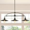 thumbnail image 5 of JONATHAN Y Cade 38.5" 3-Light Industrial Farmhouse Iron Linear LED Pendant, Oil Rubbed Bronze/Clear, 5 of 9