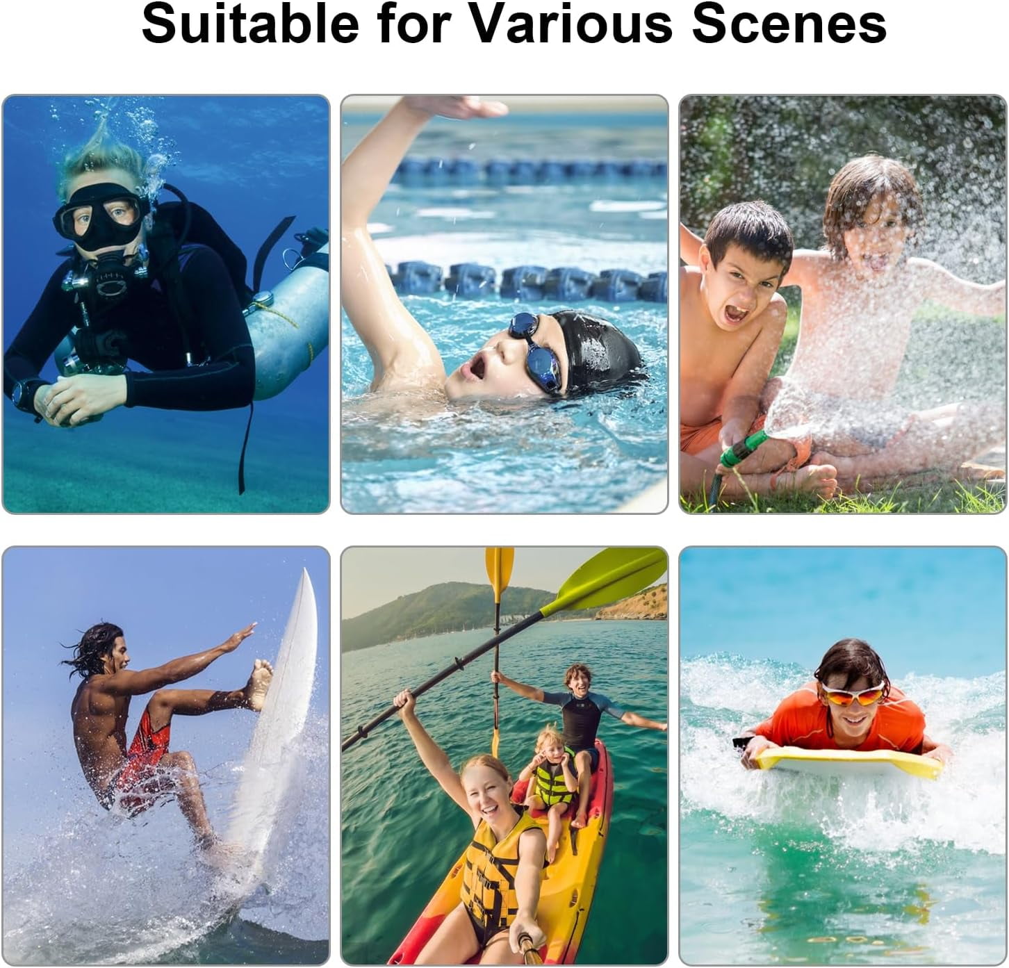 New Updated Extreme Waterproof Underwater Diving, Snorkel Phone Case with Bluetooth Remote Control for All iPhone (Max, Plus, S), Samsung, LG, Google, Android Up to 50Ft, 15M with Lanyard Blue&