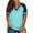 Blue, variant on Sakmal V-Neck Shirts Women's Oversized Fashion Short Sleeve shirts T-Shirts Summer Tops for Women
