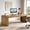 Wood, variant on 79 Inch Two Person Desk Double Computer Desk Extra Large Workstation Study Writing Table For Home Office Modern Minimalist Office Furniture (Walnut Brown)
