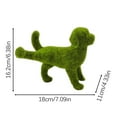 thumbnail image 3 of Artificial Grass for Dogs, Dog Statues Flocking Dog Figurine Garden Garden Figurines Standing Moss Covered Spring Artificial Grass Dog Garden Miniature for Garden Yard, 3 of 3