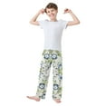 thumbnail image 2 of FORMRS Boys Pajama Pants with Pockets Size 11-12Y Kids Lounge Sleep Bottoms, Light Floral Pattern, 2 of 8