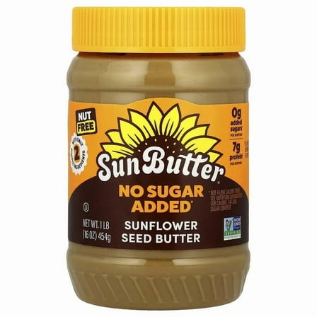 SunButter, Sunflower Butter, No Sugar Added, 16 oz Pack of 3