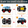 thumbnail image 3 of Remote Control Car Toys, RC Cars for Kids, 4 Channel Remote Control Car, RC Cars Monster Trucks Christmas Teen Gifts for 3-7 Year Old , Toddler Age 2-6, 3 of 7