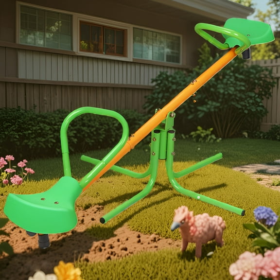 360° Spin Teeter Totter for Kids Outdoor | Sit & Spin Toys for Toddlers 3-5 | Durable Seesaw with Safety Certification | NBBGS Outside Playground Equipment Gift