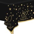 thumbnail image 1 of Gatherfun Mantel Desechable de 80 Cumpleaños Paquete de 4 Manteles de Plástico Impermeable Gatherfun Gatherfun, 1 of 2