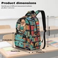 thumbnail image 5 of SCRAWLGOD Capybara Book Coffee Pattern 17 Inch Backpack for School, 600D Polyester Daypack with Padded Straps, Portable Knapsack Lightweight Laptop Backpack, 5 of 6