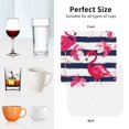 thumbnail image 6 of Honeii Pink Flamingos print Leather Coaster Set of 4, ideal for safeguarding your furniture from drinks spills and effortless cleanup-Square, 6 of 6