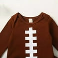 thumbnail image 6 of Gvdentm Baby Boy Clothes Set Newborn Long Sleeve Dad's Little DUDE Print Tops Pants Hat Infant Boys 3Pcs Outfit Sets(Brown,12-18 Months), 6 of 6