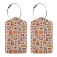 thumbnail image 3 of Honeii Fall Thanksgiving Print Leather Luggage Tag for Suitcases,ID Tags,Bag Tags for Luggage,Functional Travel Tag-2 PCS, 3 of 5