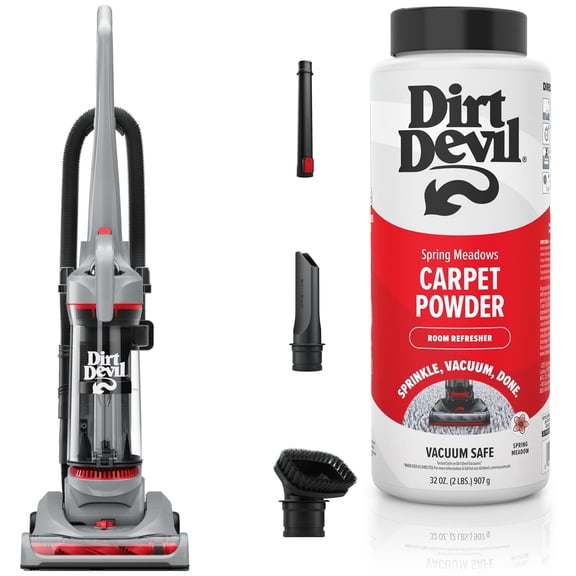 Dirt Devil Bagless Upright Vacuum Cleaner, Performance Pet & Dirt Devil Fresh Room Refresher Carpet Powder, 32oz