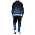 thumbnail image 4 of HAJWOH Sweatsuits for Mens Gradient Casual Crewneck Sweatshirt and Jogger Pants Set Fall Winter Athletic Fashion Long Sleeves Sweat Suits, 4 of 5