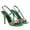 Green, variant on YDN Women Open Toe Thin Strap Buckled Sandals Solid Color Stiletto High Heels Chic Party Date Shoes Size 7 Black