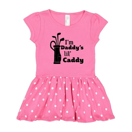 

Inktastic I m Daddy s Li l Caddy- Golf for Kids Gift Toddler Girl Dress
