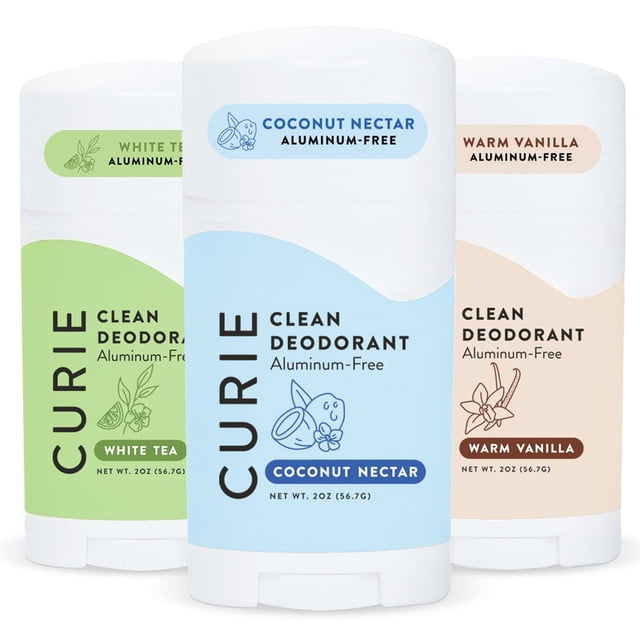 Desodorante Curie Natural Fresh Faves Stick Trio para mujer, paquete de 3