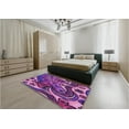 thumbnail image 4 of Ahgly Company Indoor Rectangle Patterned Dark Magenta Purple Area Rugs, 7' x 9', 4 of 6