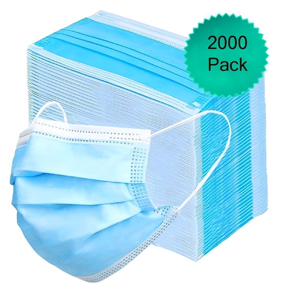 XIRQI Disposable Face Mask for Adults,3 Layer Protective Ear Loop Mouth Cover