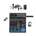 thumbnail image 4 of Mini Mixeur Interface USB Studio 4 Canaux, Carte Son Portable Numérique Professionnelle Compatible, 4 of 6
