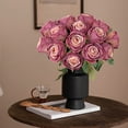 thumbnail image 6 of DefiDgd Faux Roses Flowers,Silk Flowers with Long Stem for Wedding Bridal Bouquet Home Floral Table Centerpieces Arrangements Party Decorations,Mother's Day Valentine's Day Gift(Purple), 6 of 6