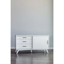 Alpine Furniture Flynn Small TV Console, White