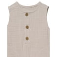 thumbnail image 2 of Modern Moments by Gerber Baby Boy Sleeveless Henley Romper, Sizes 0/3 Months - 24 Months, 2 of 7
