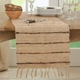 thumbnail image 4 of Saro 3021.N1672B 16 x 72 in. Striped Design Oblong Table Runner, Natural, 4 of 5