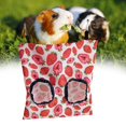 thumbnail image 1 of Alimentador de conejos para mascotas, bolsas de colgantes, superficie impermeable, tela Oxford con 2 hebillas de Metal, reutilizables y duraderas Fresa Talla S Colco Comedero de heno para conejos, 1 of 7