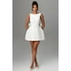 thumbnail image 2 of Vestido de noche Aosadin para fiesta de cóctel, blanco satinado, 22 W, 2 of 6