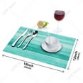 thumbnail image 7 of 4/6 Pcs Placemat Table Mat Turquoise Wooden Board Printed For Tables Heat-insulation Linen Cotton Kitchen Dining Pads Set, 7 of 7