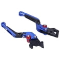 thumbnail image 2 of Par de palancas de embrague de freno extensibles plegables aptas para Yamaha XMAX 250 300 400 125 2018-2021 azul negro sin logotipo, 2 of 5