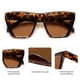 thumbnail image 4 of Gafas de Sol SOJOS de Moda, Sobredimensionadas, Cuadradas, de Ojo de Gato SJ2179, 4 of 5