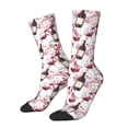 thumbnail image 1 of Balery Watercolor Wine Calcetas Largas con Estampado para Hombre y Mujer – Suaves y Transpirables, Talla Única (US 5-11), 1 of 6