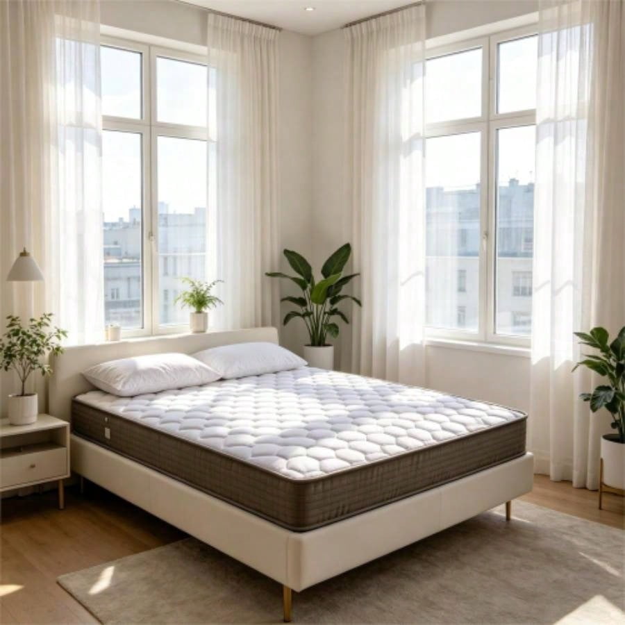 6 Inch Soft - Medium Firmness Pocket Spring Mattress - Pocket Coil Mattress, Full size.