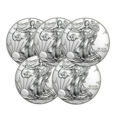 Random US Silver Eagle 1 oz Coin | Lot of 5