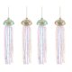 thumbnail image 1 of Adornos navideños de medusas de cristal, decoración costera para árbol de Navidad, juego de 4, adornos colgantes de cristal, 33 cm, decoración playera para árbol de Navidad., 1 of 5