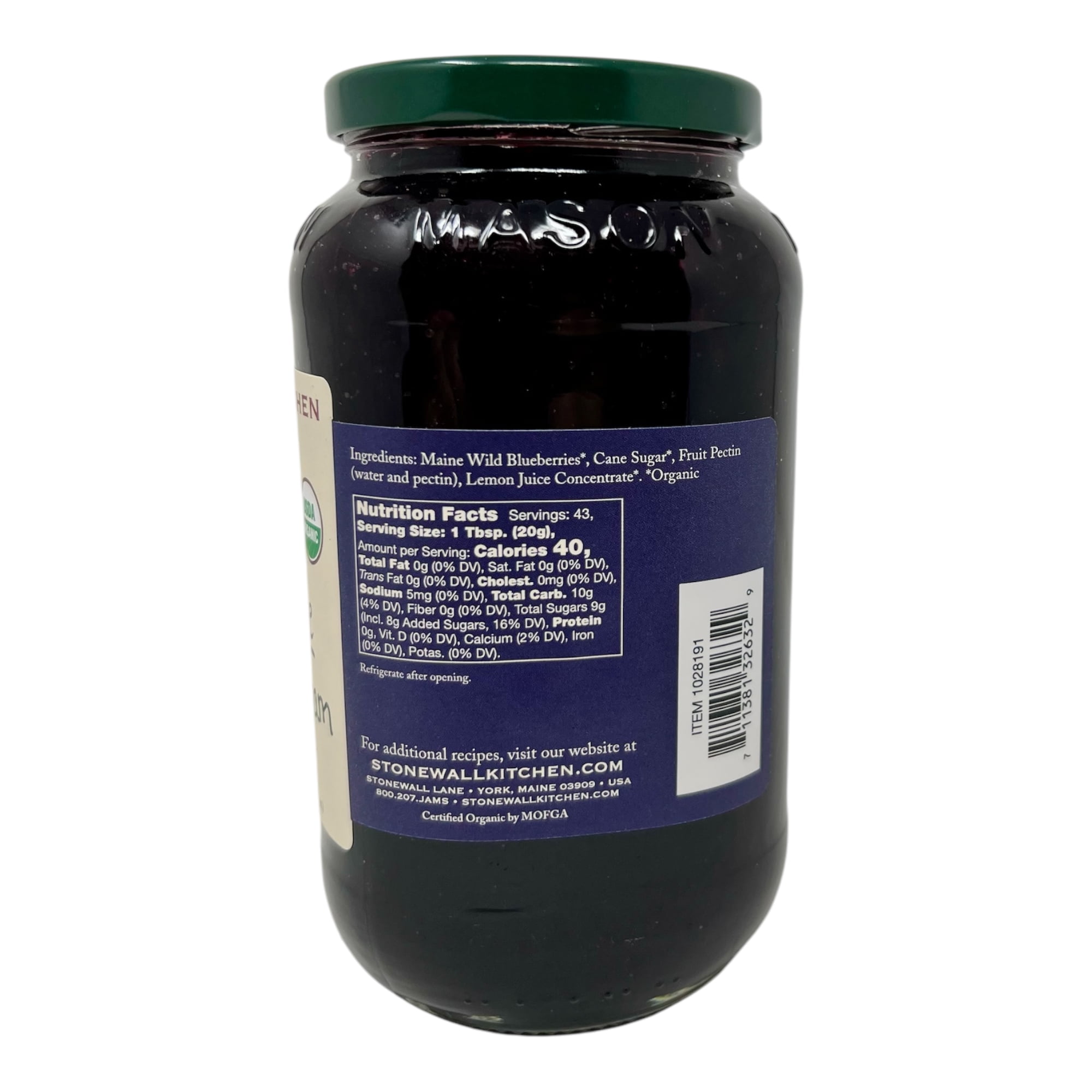 Stonewall Kitchen Wild Maine .. Blueberry Jam, 30 Ounce