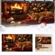 thumbnail image 2 of Tela De Fondo Navideña Con Gatos Iluminación Clásica Decoración Para Fiestas Al Aire Libre Pancarta Navideña Decoración Navideña Con Gatos Dormidos, 2 of 7