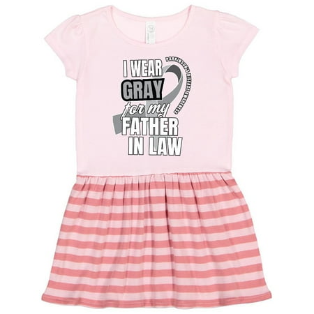 

Inktastic I Wear Gray For My Father in Law Parkinsons Disease Awareness Gift Toddler Girl Dress