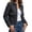 Dark Gray 04, variant on Karymi Long Sleeve Lapel Solid Zip Up Cropped Jackets for Women, Flap Patch Pockets with Snap Buttons