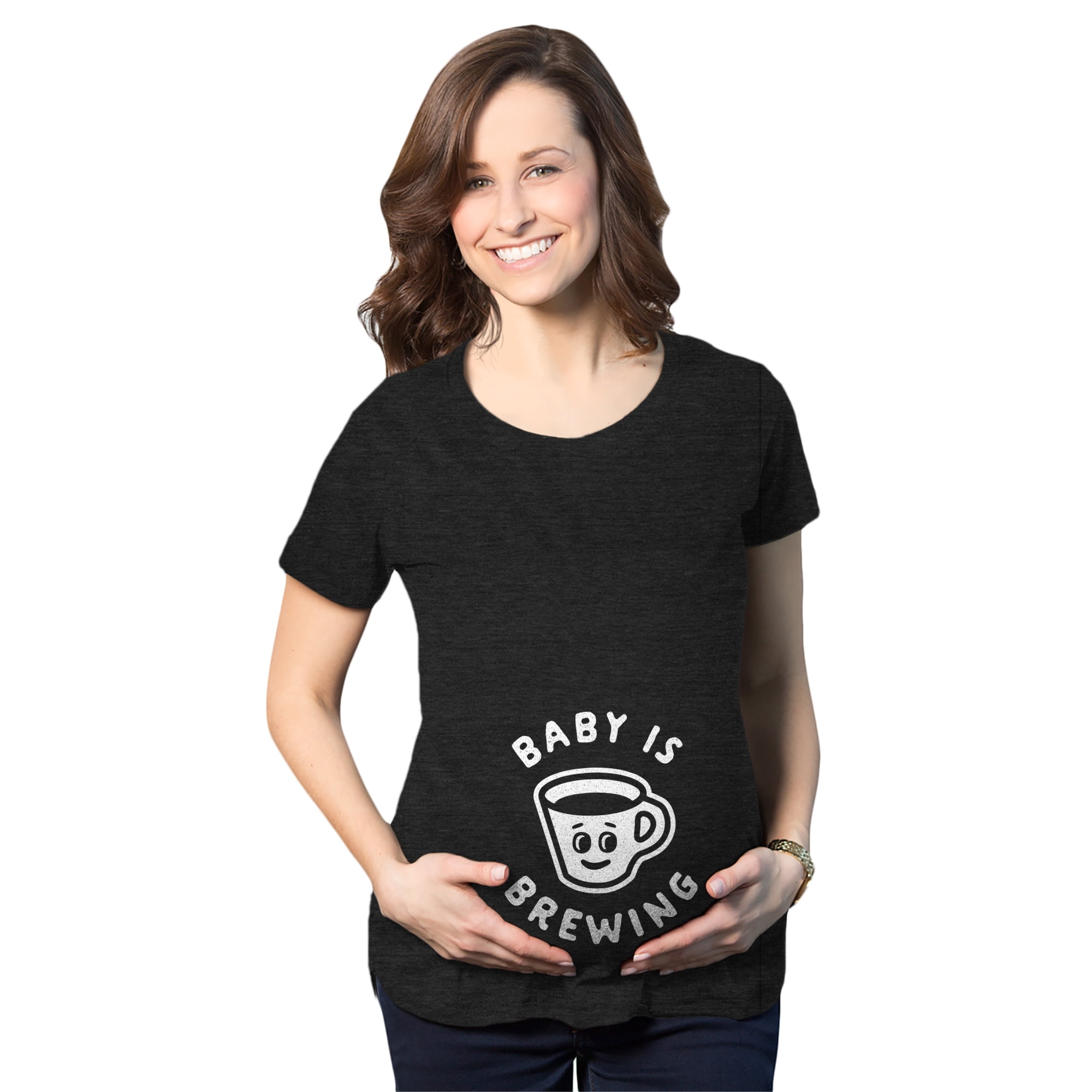 Baby Is Brewing Funny Pregnancy Announcement Shirts Personalized Coffee  Lover Expecting Mothers Maternity Shirt for Women Gender Reveal Shower Gifts