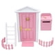 thumbnail image 1 of Simulación de casa de muñecas en miniatura de hadas, decoración de casa de muñecas, muebles de puerta, modelo para niños Rosa, 1 of 8